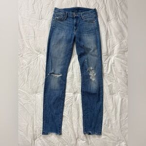 MOTHER the looker ankle chew Skinny Jeans in mums the word